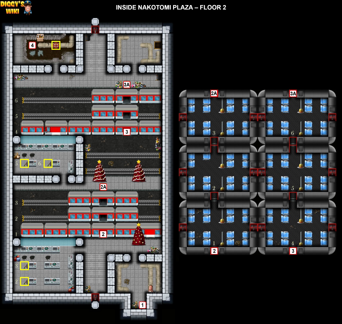 Inside Nakotomi Plaza Map 1