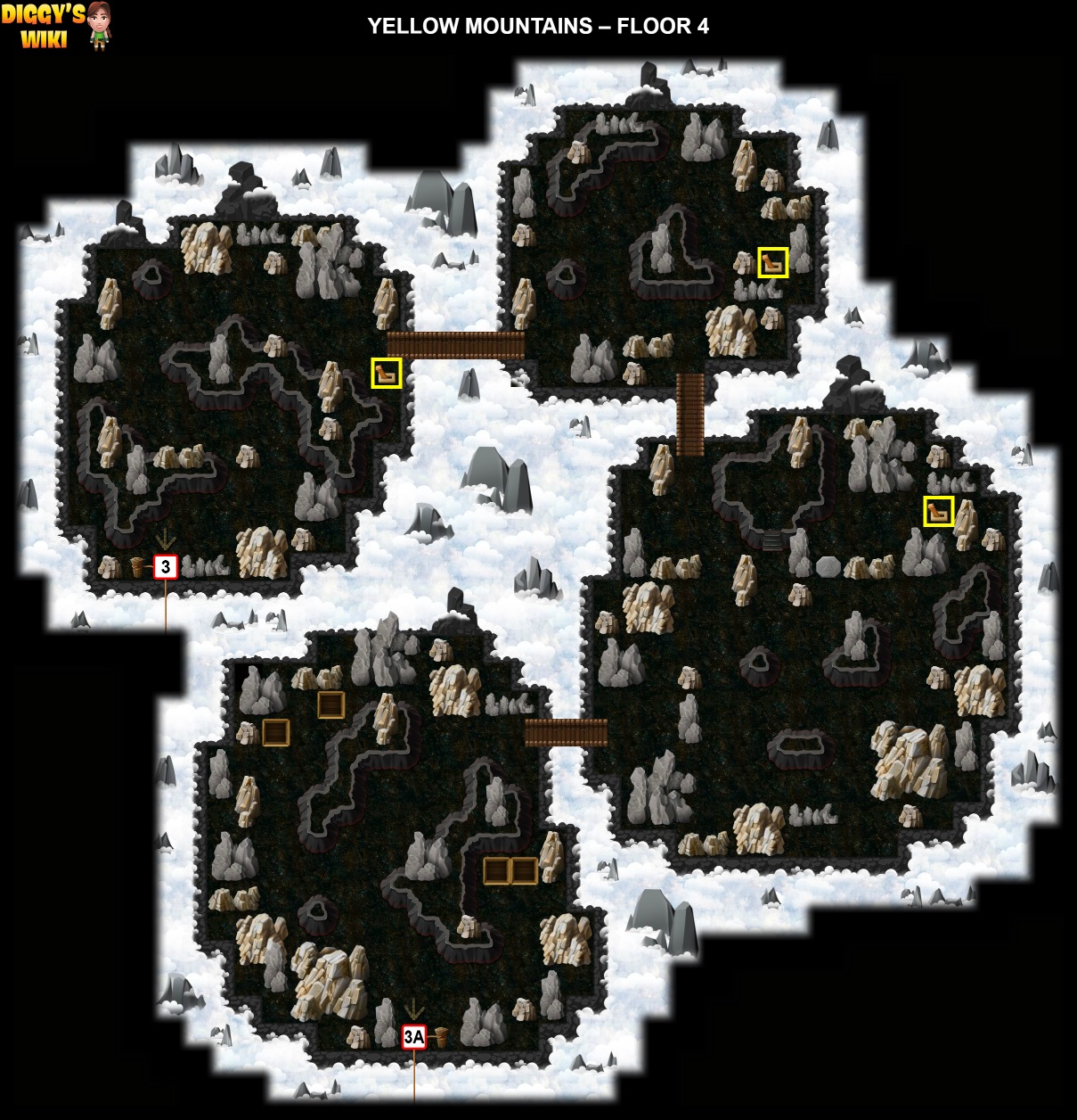 Yellow Mountains Map 3