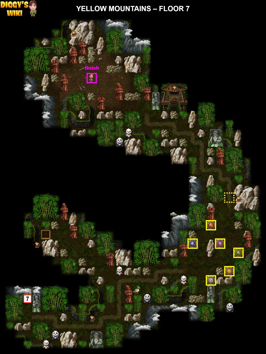 Yellow Mountains Map 6