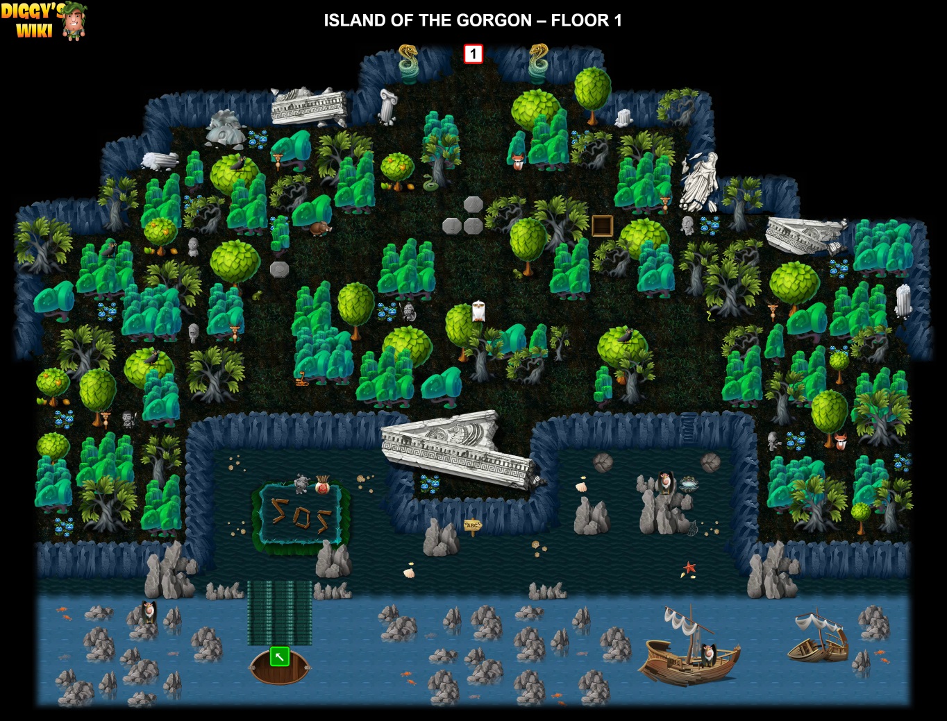 Island Of The Gorgon Map 0