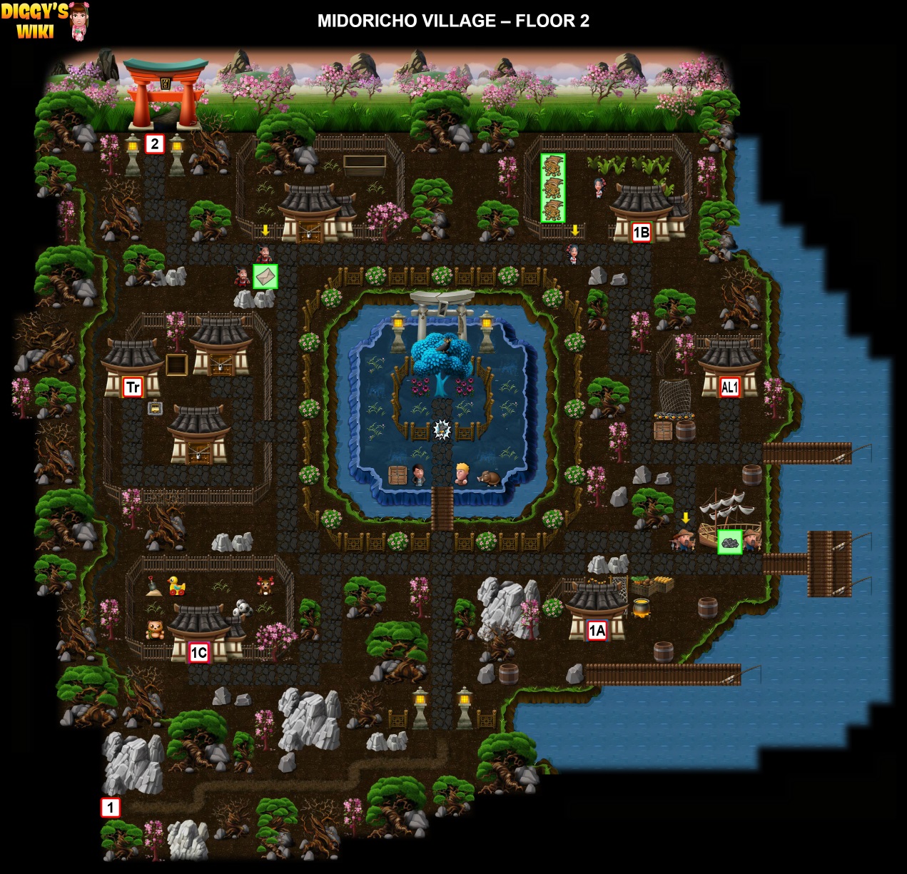 Midoricho Village Map 1