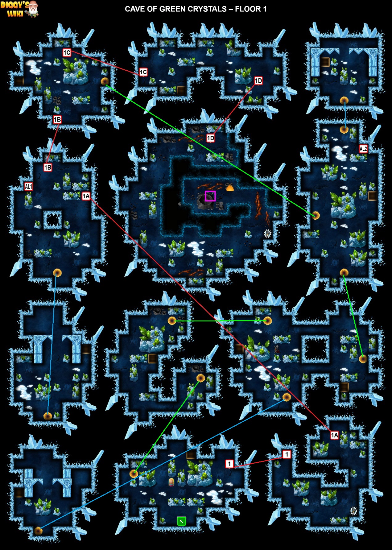Cave Of Green Crystals Map 0