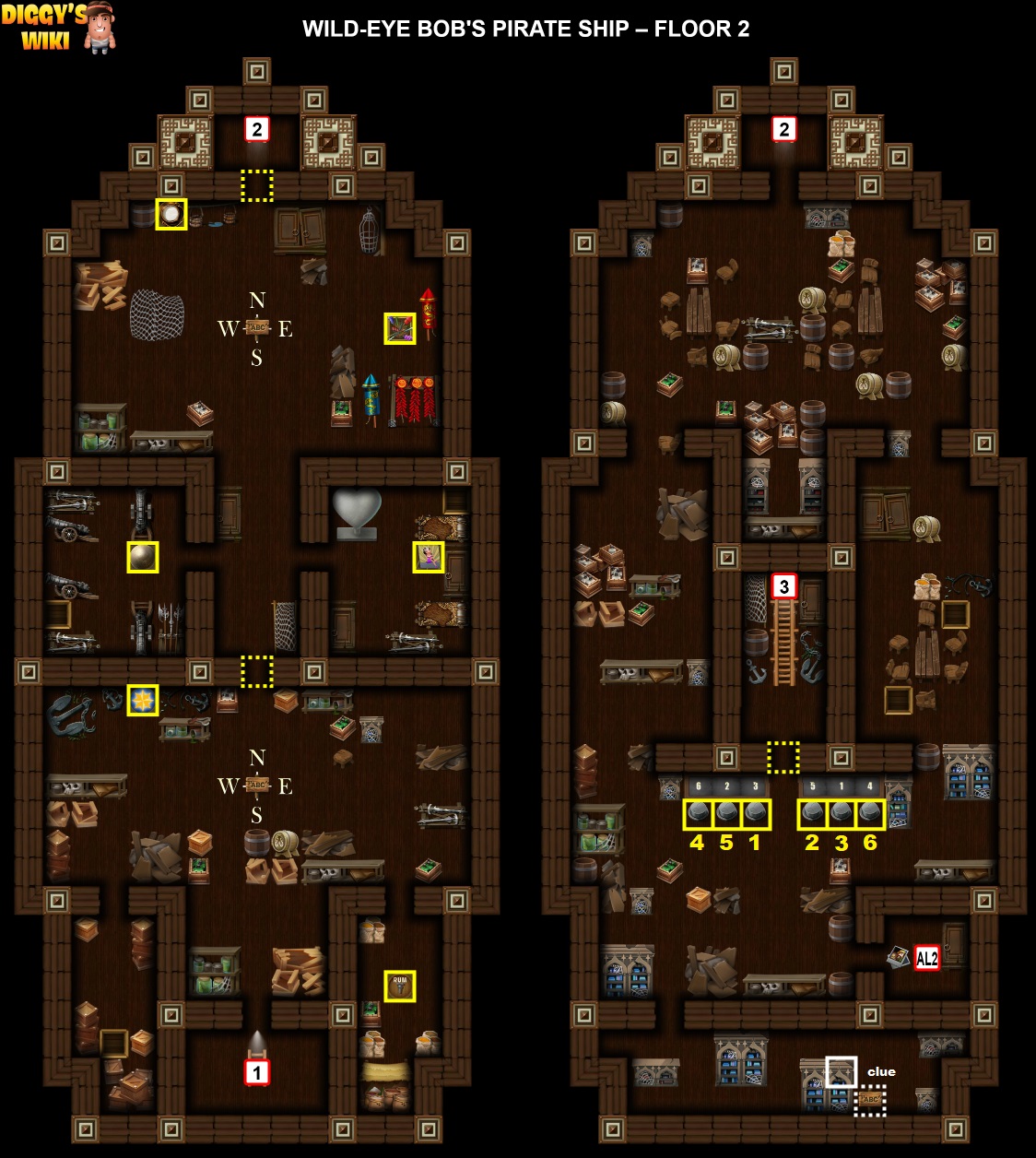 Wild-Eye Bob's Pirate Ship Map 1